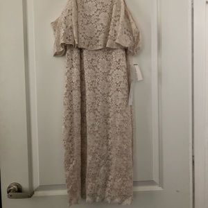 Ivory formal dress.